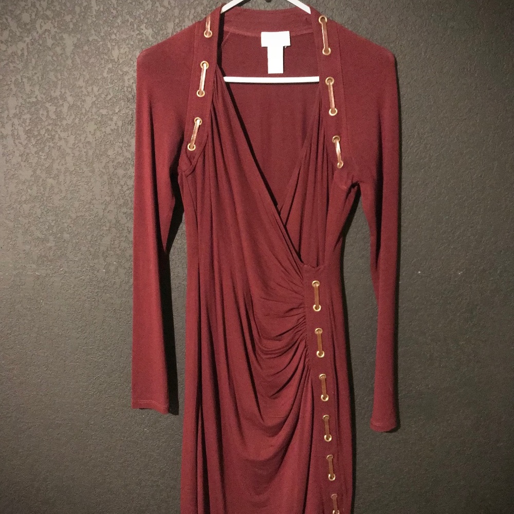 Burgundy dress